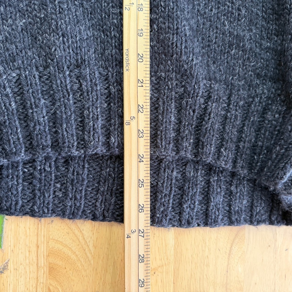 Vintage Polo Ralph Lauren Sweater Mens XXL WOOL Alpaca LINEN Hand Knit Marl Gray - Picture 9 of 10